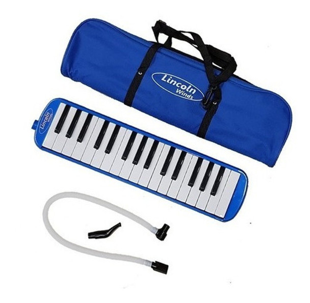 Melodica 32 Notas Lincoln Winds Color Azul Estuche Envios 0