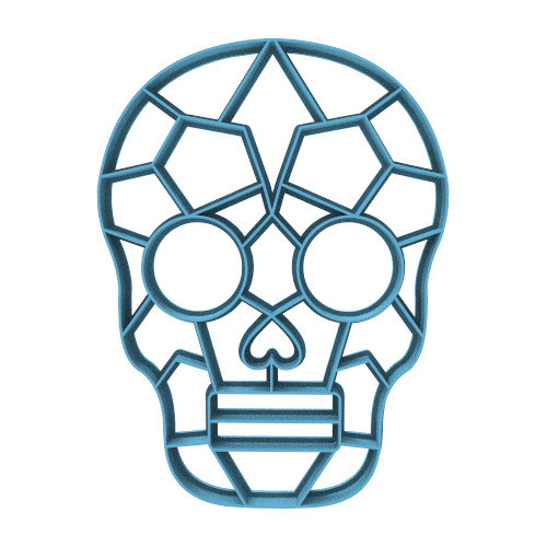 4215 Mosaico Calavera 15cm Cortante Para Galletas 0