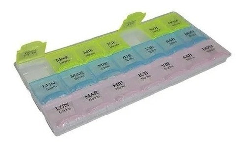 Pastillero Plástico Semanal X 3 Veces Al Dia En Español 0