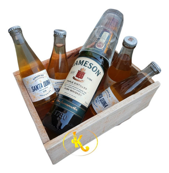 Whisky Jameson 750ml + 4 Ginger Ale + Vaso Jameson Cajoncito 0