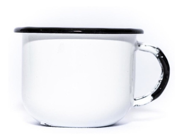 Xícara Esmaltada Branca Ewel 120ml 6 Cm Ø 0