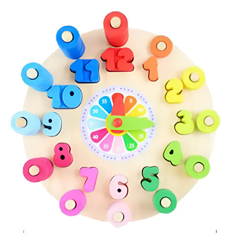 Juego De Conteo Reloj De Madera 0