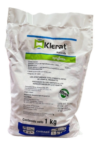 Raticida Klerat Cebo Granulado 1kg 0