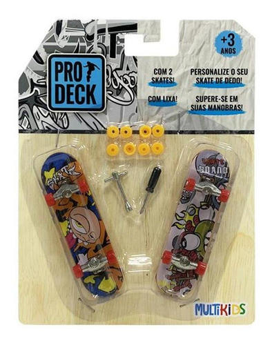 Prodeck - Skate De Dedo Com 2 Skates E Acessórios - Multikid 0