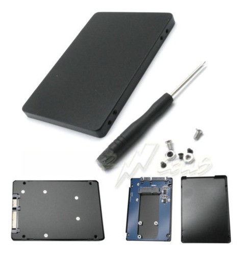 Msata Ssd Mini Pci-e A 2.5  Sata Adaptador Con Negro Externo 0