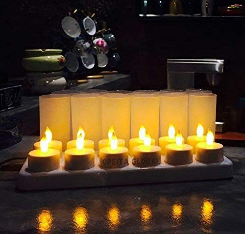 Velas Recargables Opeita Paquete De 12 Luces De Té Led Parpa 0