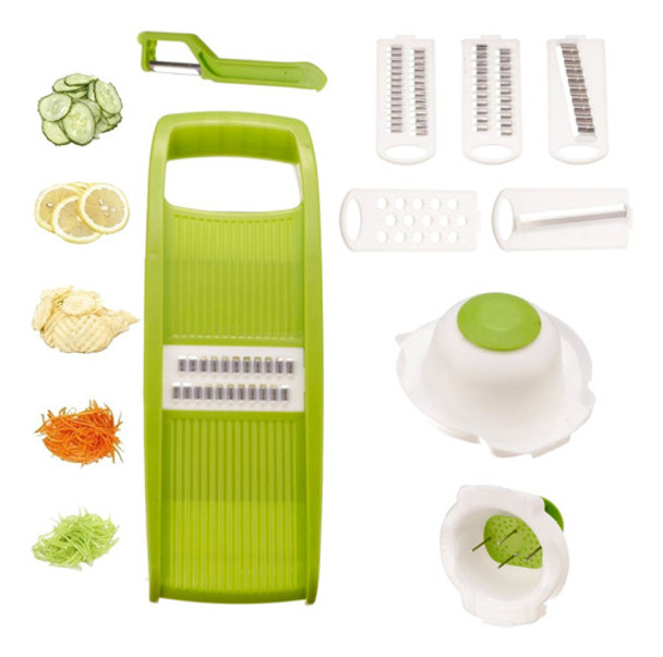 Cortador Mandolina Rallador Multiple Frutas Verduras 8 Pzs 0