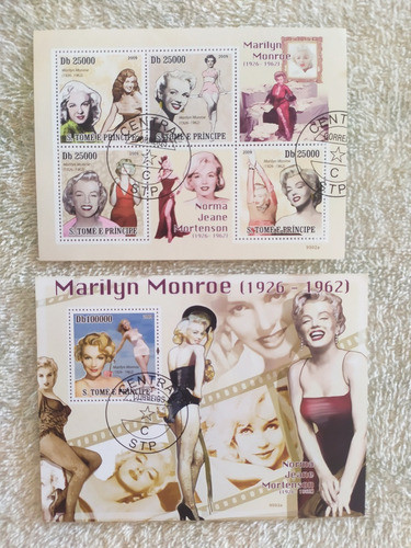 Série E Bloco Selos (celebridades) - Marilyn Monroe 0