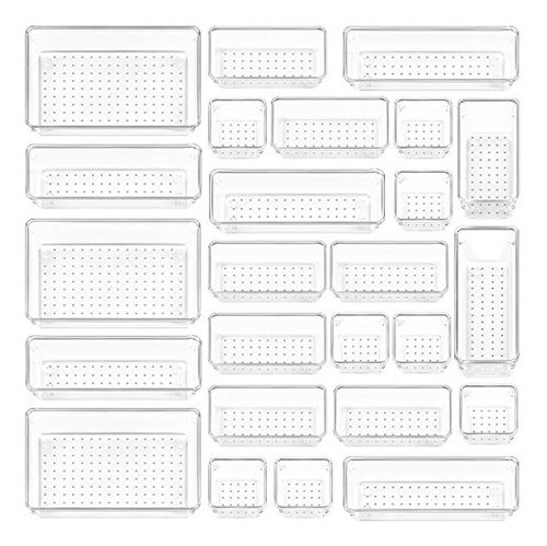Juego De Organizadores De Cajones De Plástico Transparente D 0