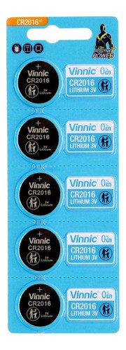 5 X Pilas Boton Cr2016 Vinnic 2016 San Martin Caseros 0