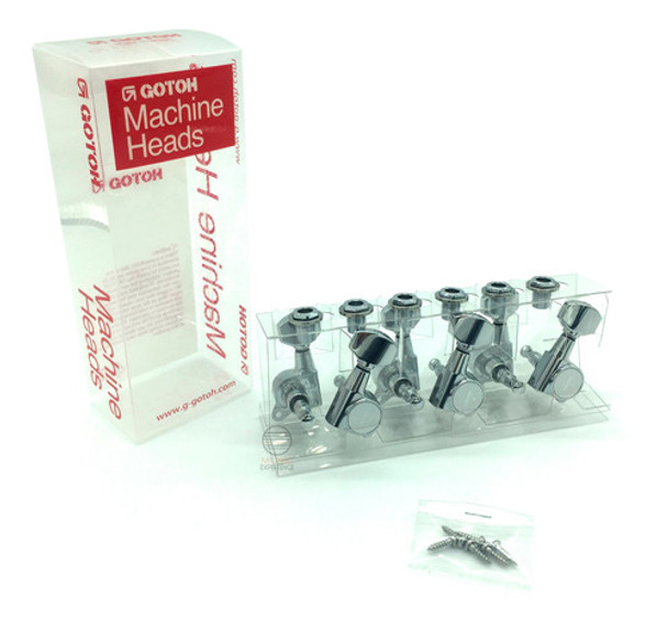 Tarraxa Gotoh 6 Em Linha Sg381 07l Cromado Standard Guitar 0