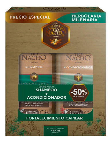Tio Nacho Shampoo Y Acond Herbolaria Milenaria X 415 Ml Env 0