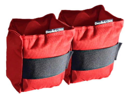 Par De Tobilleras 2 Kg C/u Con Abrojo Pesas Gym Rellenas 0