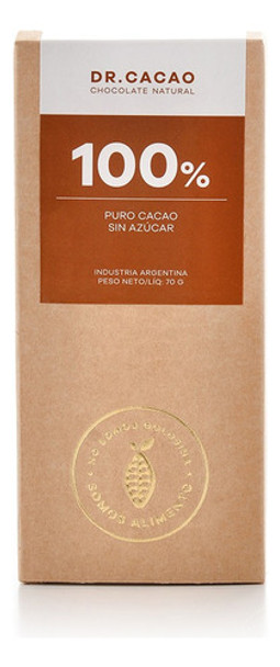 Dr Cacao 100% Sin Azucar Caja 10 Unidades 0