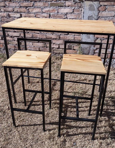 Barra + 2 Banquetas Estilo Industrial 0