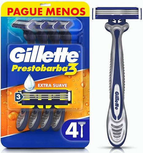 Prestobarba 3 Extra Suave  Com 4 Aparelhos Descartáveis 0