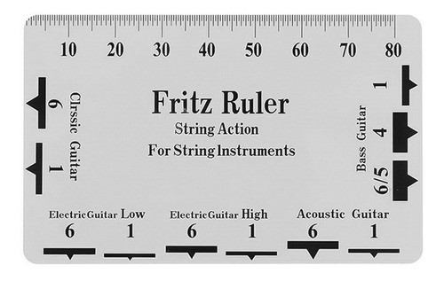 Guitarra Corda Calibre De Ação Corda Passo Régua Cartão 0