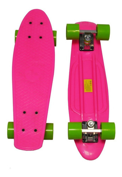 Skate Patineta Mini Longboard Plena Fucsia C/financiación 0