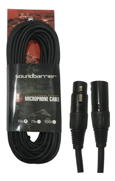 Cable Canon Xlr Micrófono 15 Mtros Metros Ficha Metal Mayado 0