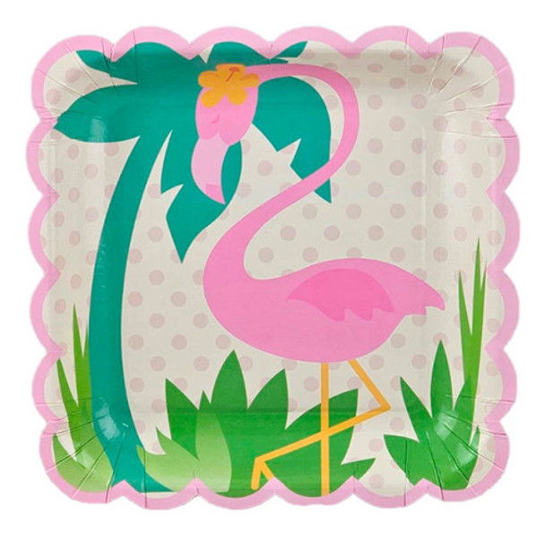 Plato Descartable Flamengo 18x18 Cm. 0 Plato Descartable Flamengo 18x18 Cm. 0