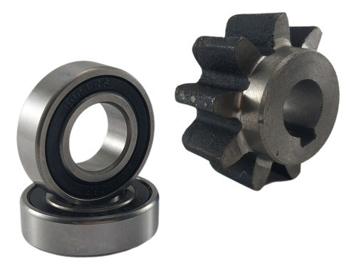 Kit Pinhão Z-09 + Rolamentos 6003 2rs P/betoneiras 120/ 150l 0