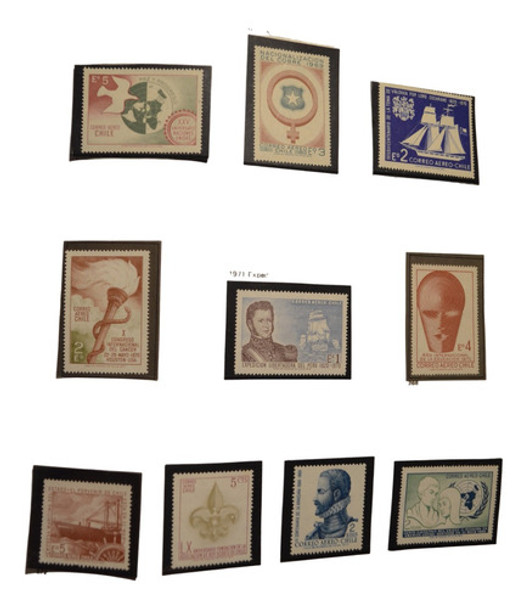 Cha271 Chile Varias Series Compl. Correo Aéreo 1970-71 Mint 0