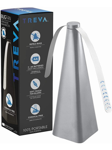 Ventilador De Mesa Treva Repelente Para Moscas - Plateado 0