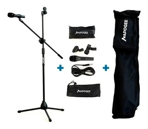 Pie De Micrófono + Funda + Pipetas + Cable + Mic Apogee Prof 0