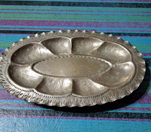 Antigua Bandeja Fuente De Mesa Criolla Estilo Colonial 0