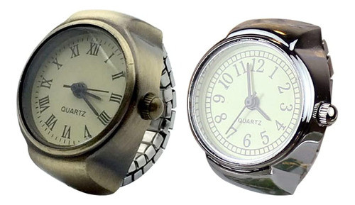Reloj De Dedo Vintage Redondo, Conjunto De 2 Piezas 0