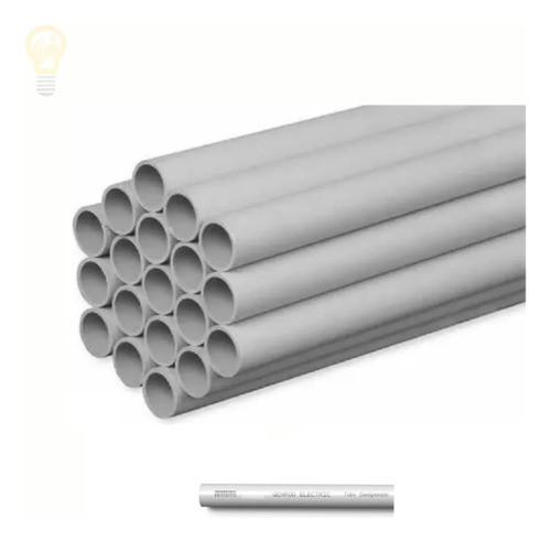 Caño Rigido Extra Pesado 22mm Genrod Para Instalaciones Elec 0