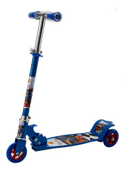 Patinete Azul Dobrável Infantil Corrida Divertida 7 8 9 Anos 0