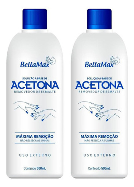Kit Removedor Esmalte Acetona Hidratante Aroma Max 500ml 0