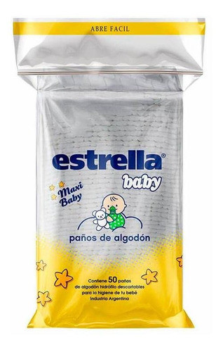Paño  Maxi Baby 50 Un Estrella Algodones 0
