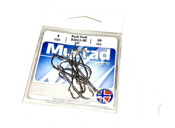 Anzuelos Mustad Para Larga. Serie 92611 N 4 X 10unidades. Pata Larga Variada Rio Mar.mariano Pesca 0