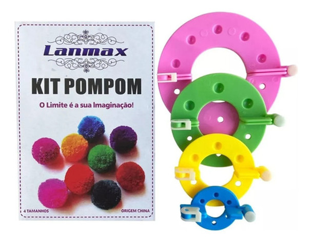 Tear Para Fazer Pompom Com 4 Tamanhos Artesanato Pom Pom 0