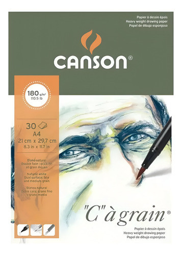 Bloco Desenho C Á Grain A4 Canson 30 Folhas 0