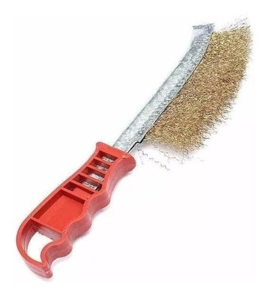 Cepillo Alambre Acero Bronceado Curvo P/ Limpieza Z Obelisco 0