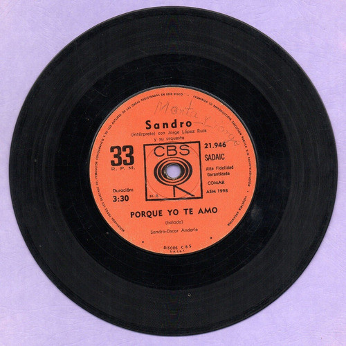 Vinilo Simple De Sandro 0