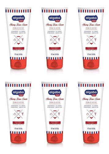 Shaving Cream Crema Afeitar Barber Algabo 177ml X 6u 0