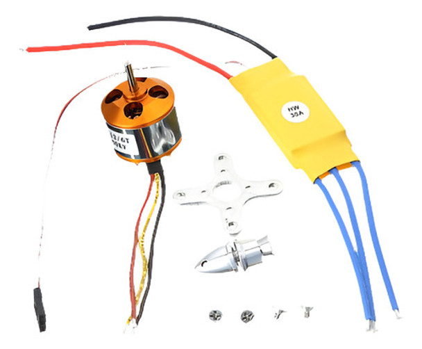 Motor Sin Cepillo De Rc 2200kv 2212-6 + 30a Esc + Gratis Mon 0
