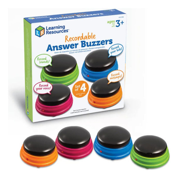 Pulsador De Respuesta Grabable Set X 4 Learning Resources 0