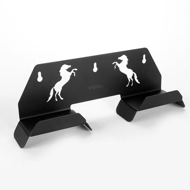 Suporte Duplo Porta Rédeas Cabeçada De Parede - Aço  - Preto 0