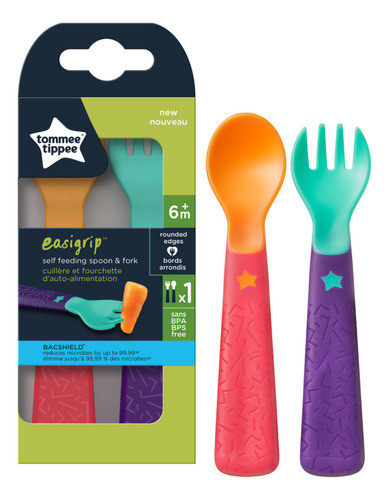 Set De Cubiertos De Aprendizaje Easigrip +6m Tommee Tippee 0