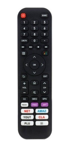 Control Remoto En2130 Para Smart Tv Sanyo Noblex Hisense 0