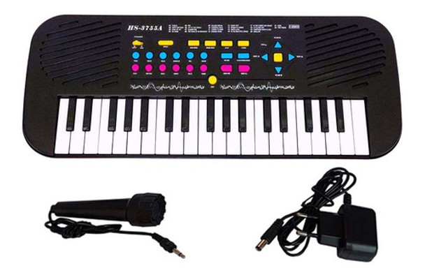 Teclado Infantil Com Microfone + Cabo Usb - 37 Teclas 0