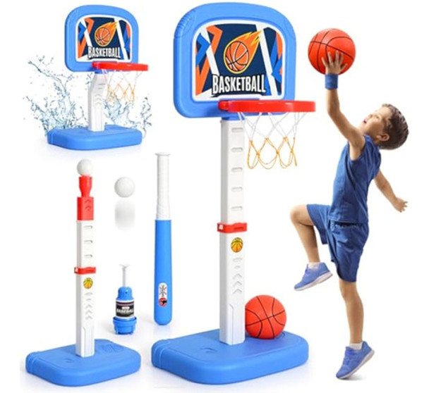 Natubeau Juego De Aro De Baloncesto 4 En 1 Y 0