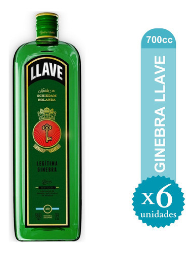 Caja Ginebra Llave 700cc X6 Unidades - Ma 0