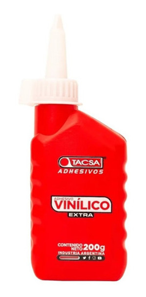 Adhesivo Cola Vinílico Pegamento Extra Tacsa X 200grs 0