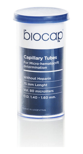 Tubos Viales Capilares Vidrio Micro Hematocrito Sin Heparina 0